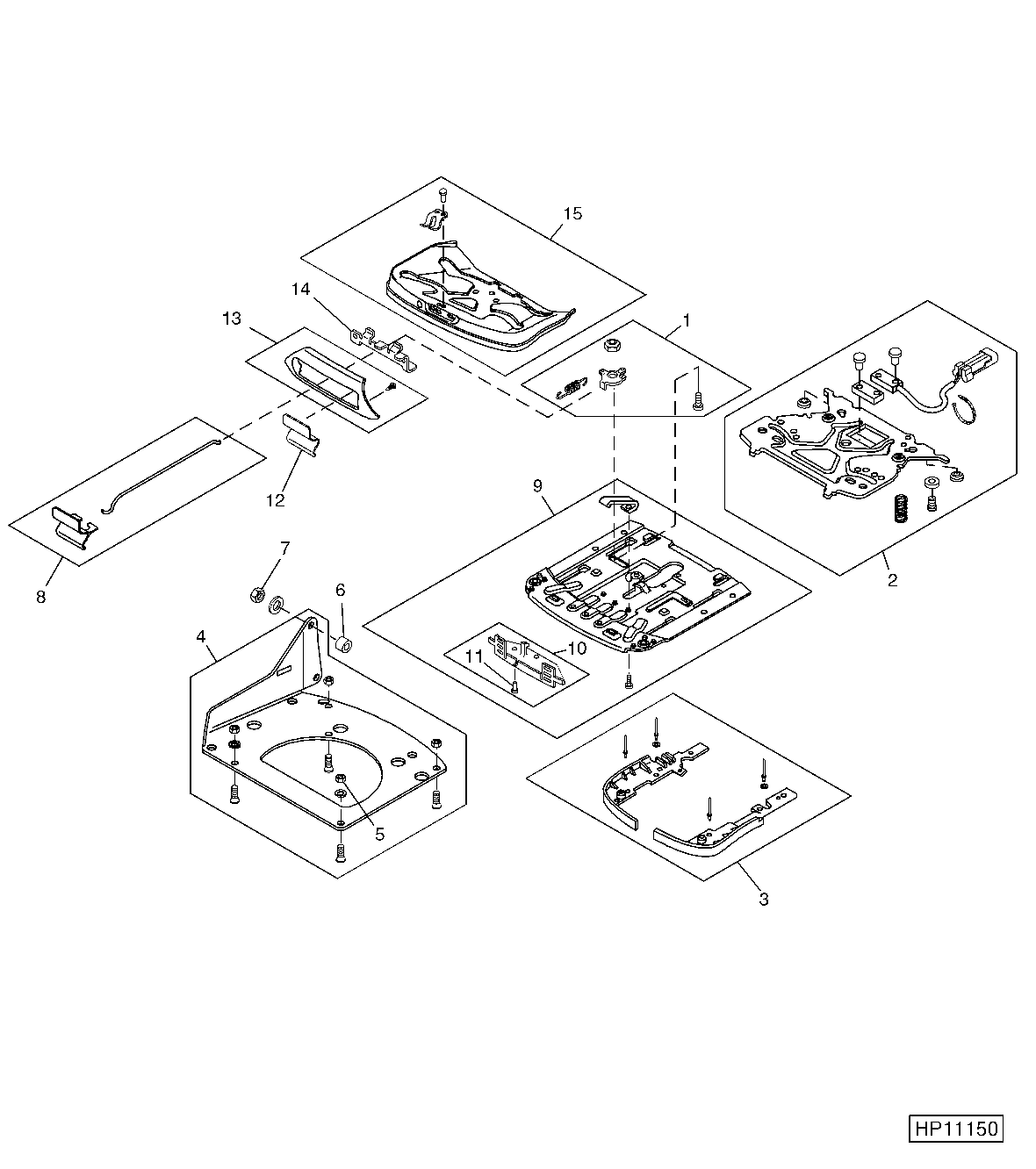 OPERATOR'S SEAT PIVOT AND ADJUST ASSEMBLIES
