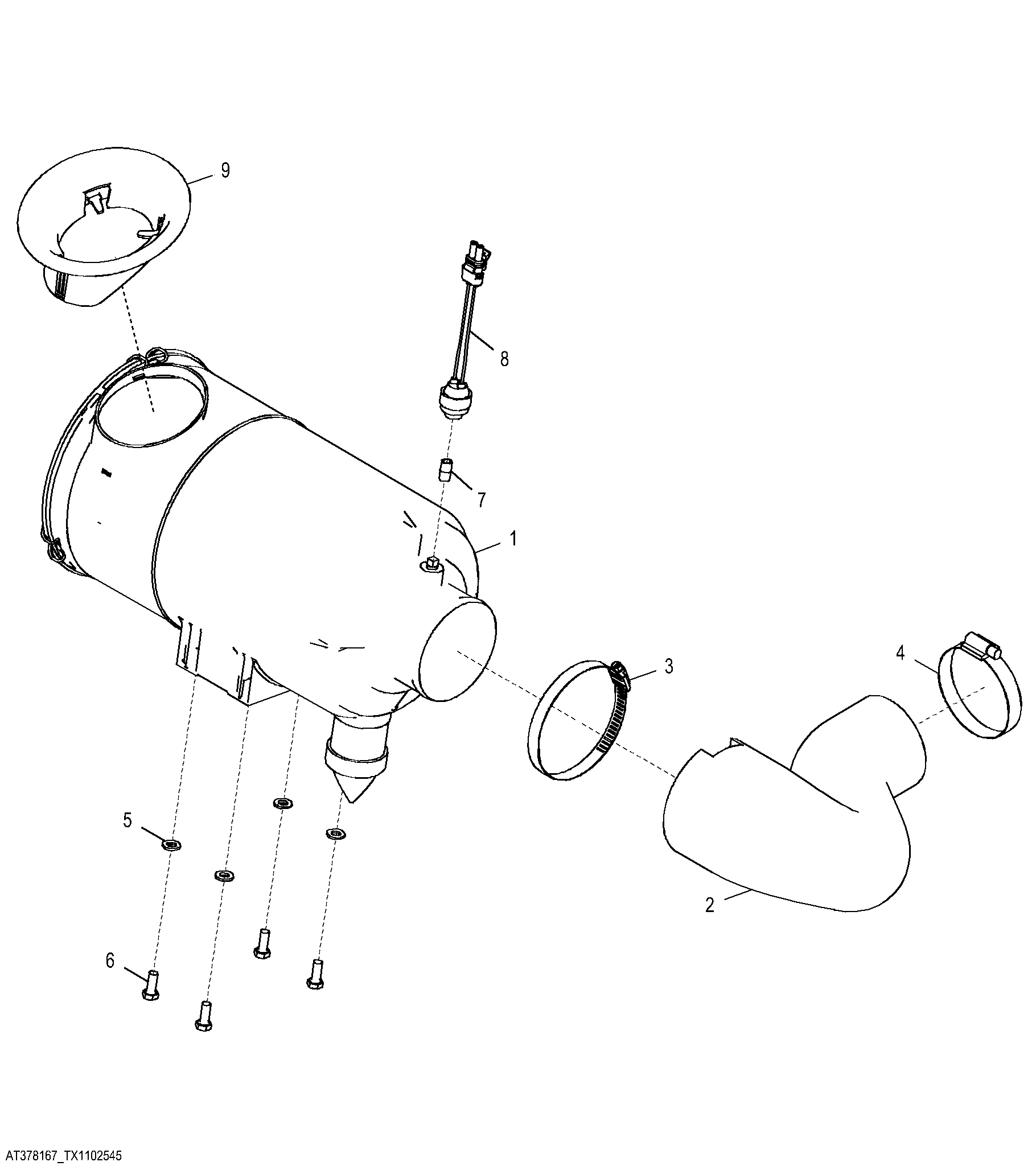 Air Intake System (Engine 4045HT054, 4045HT072, 4045HT086, 4045HT087)