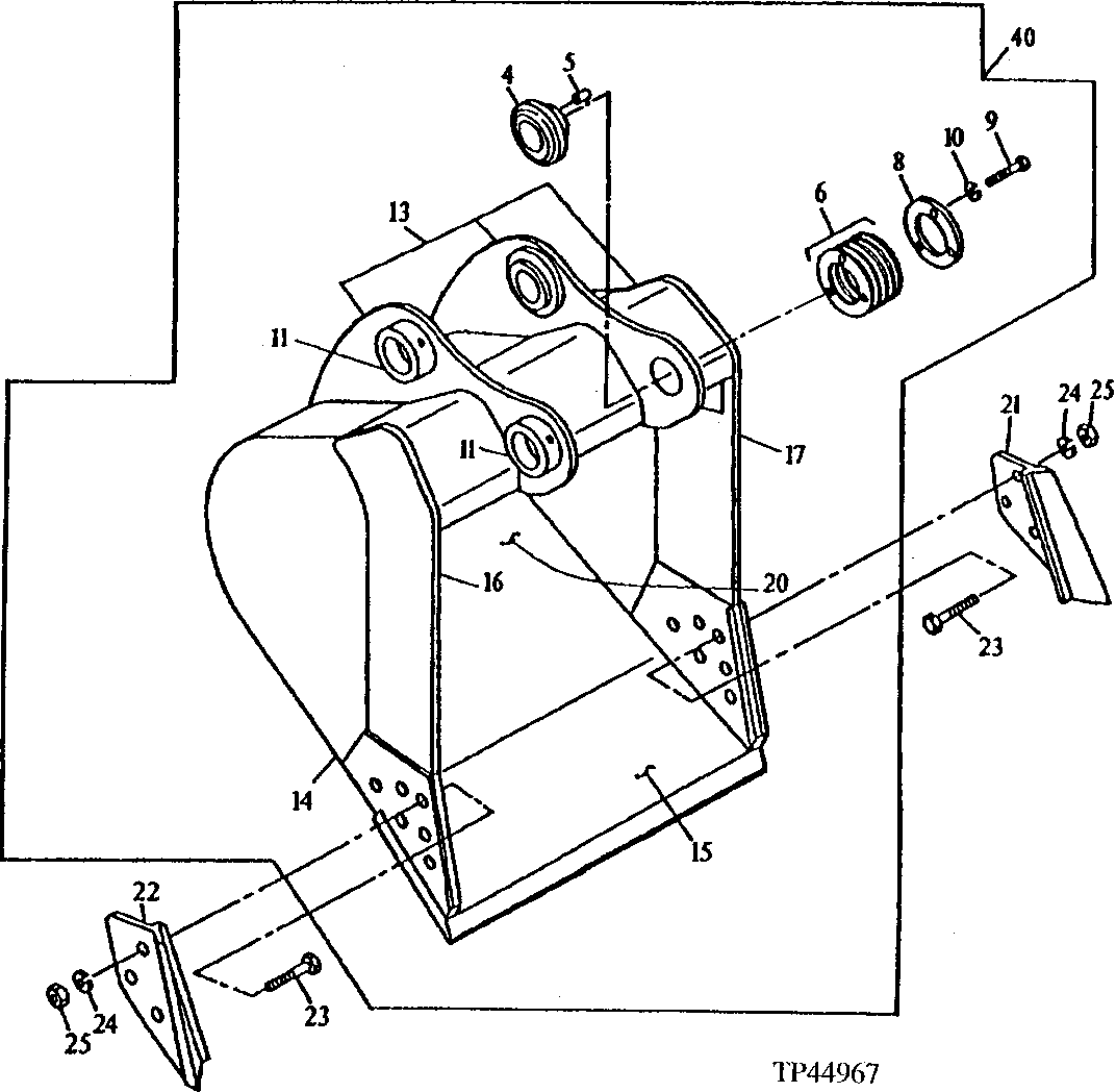 GENERAL PURPOSE BUCKET (ALSO ORDER BUCKET TOOTH ASSEMBLIES)