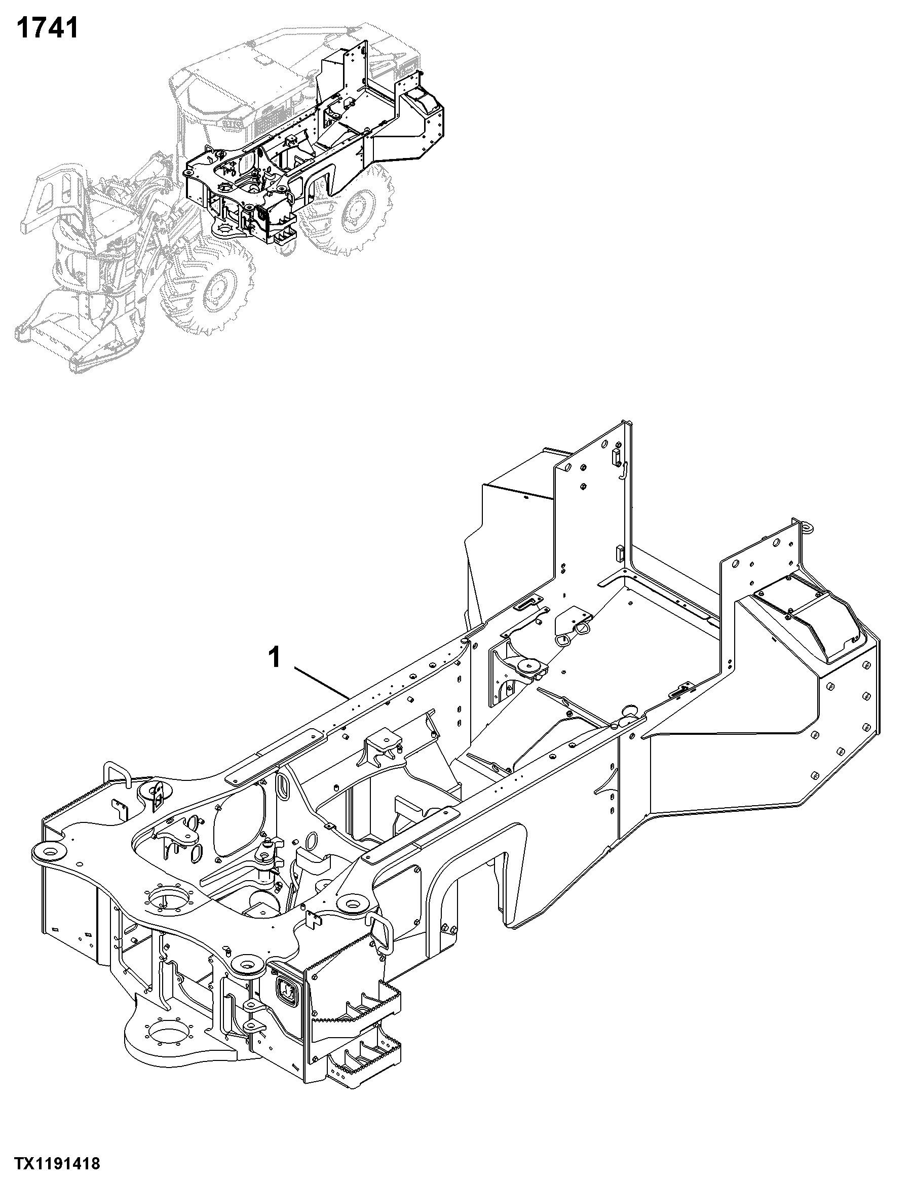 1741 Engine or Main Frame