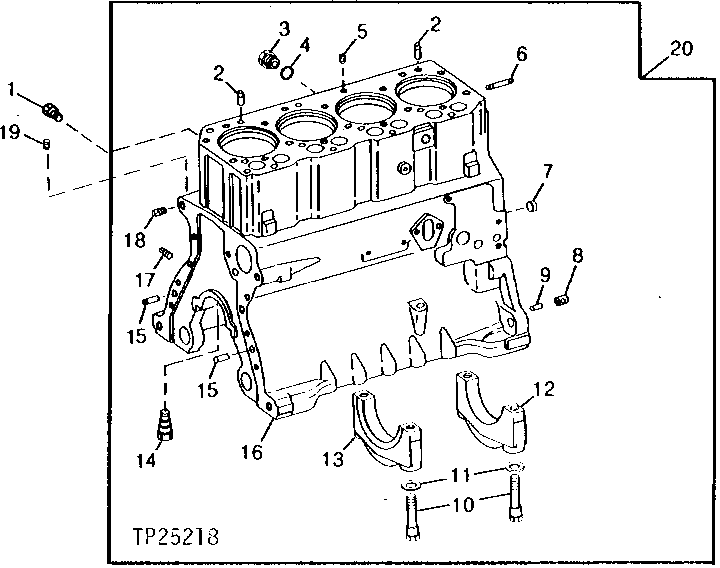 Cylinder Block And Main Bearing Caps ( - 362468)