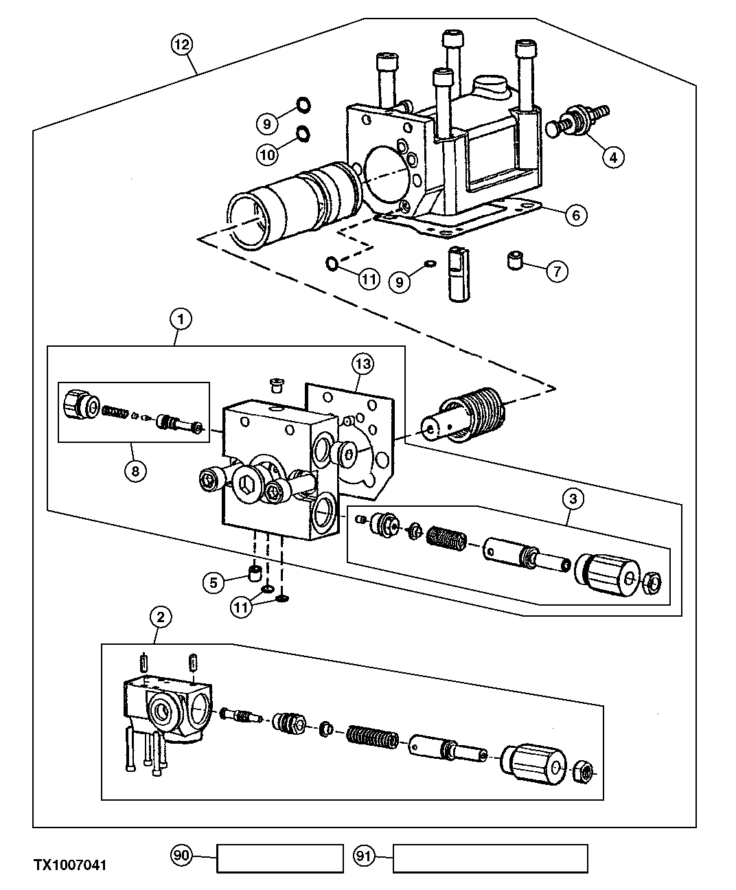 STEERING AND LOADER HYDRAULIC PUMP CONTROL VALVES