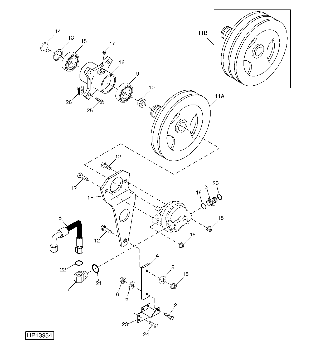 Reel / Belt Pickup Pump Mounting And Sheave