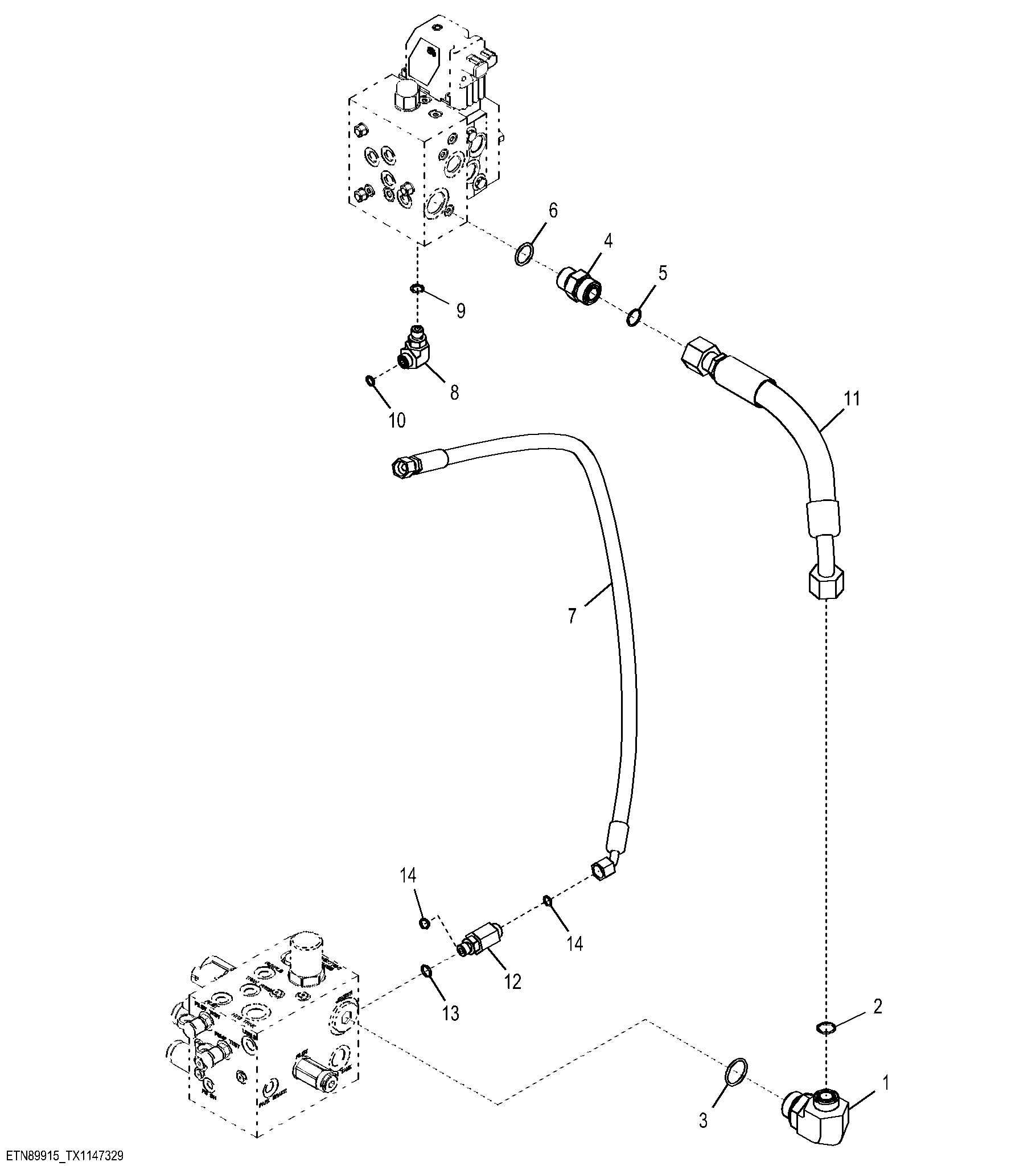 Secondary Steering Hoses with Joystick Steering