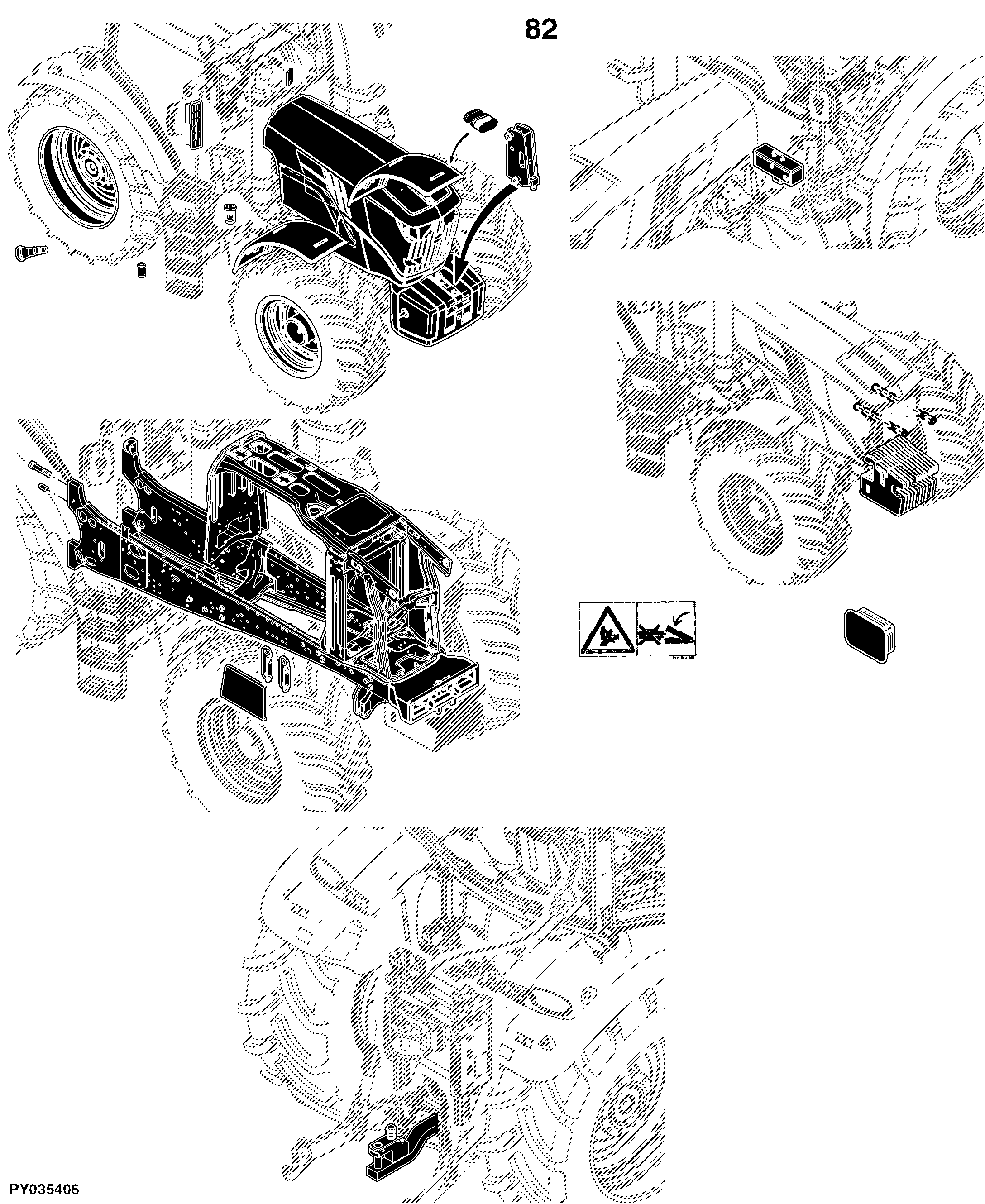 6125R Tractor (North America Edition, Engine SN: 4045RXXXXXX)(Interim Tier 4)