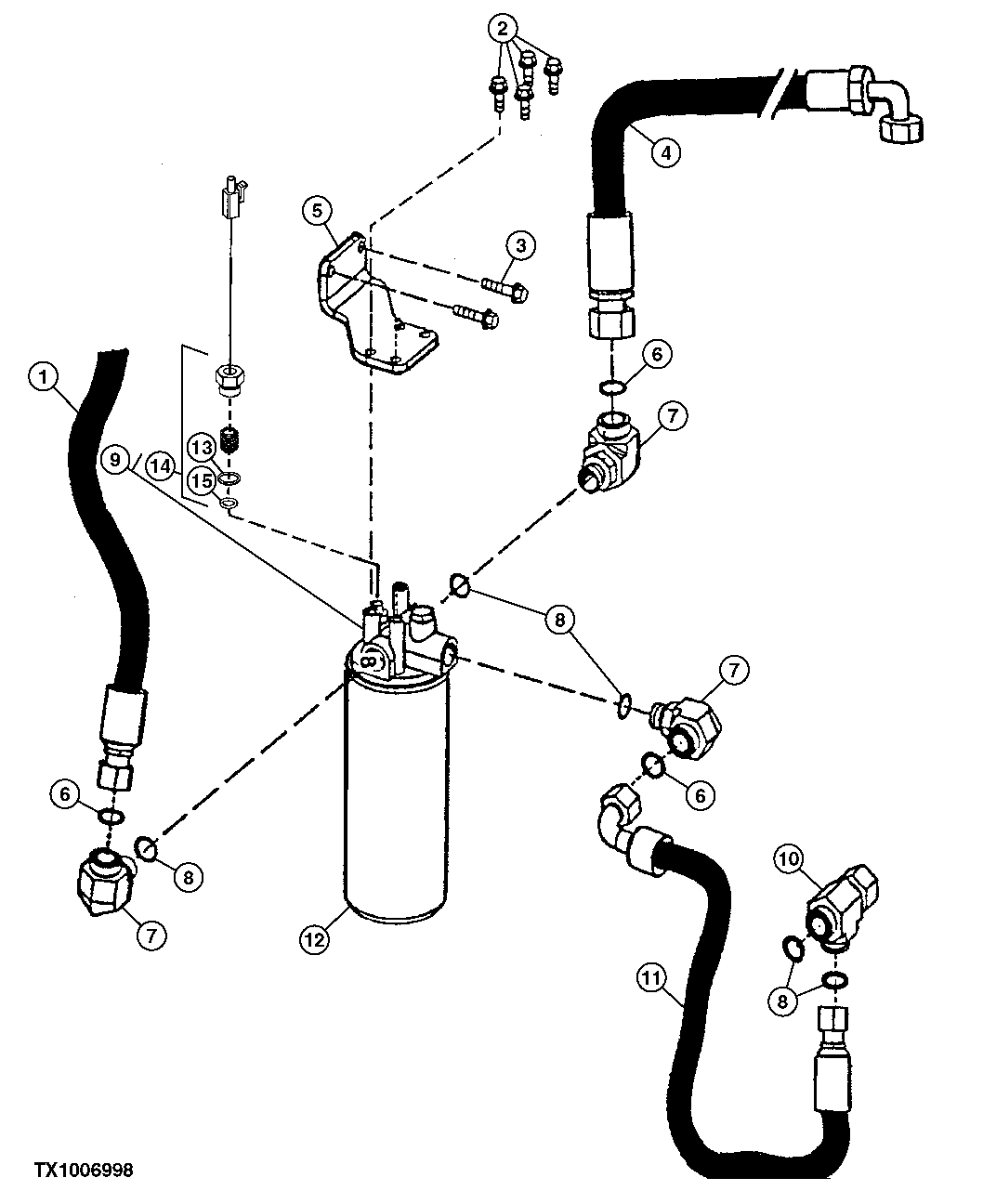 TRANSMISSION OIL FILTER AND HOSES (SN -590067)