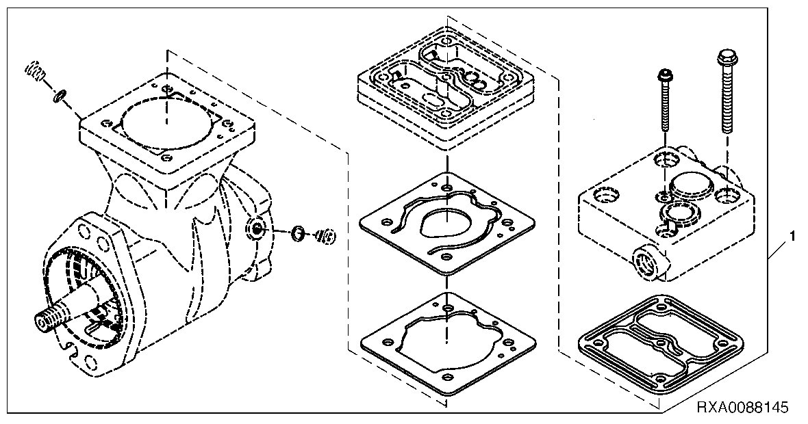 GASKET KIT FOR AIR COMPRESSOR (TRAILER AIR BRAKE)