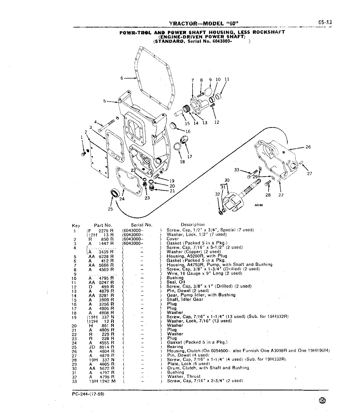 Section 65-Powershaft and Powershaft Clutch (Continued)