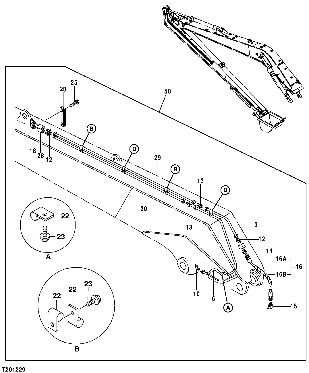 SUPER LONG FRONT ARM CENTRAL LUBRICATION LINES (01NOV04- )