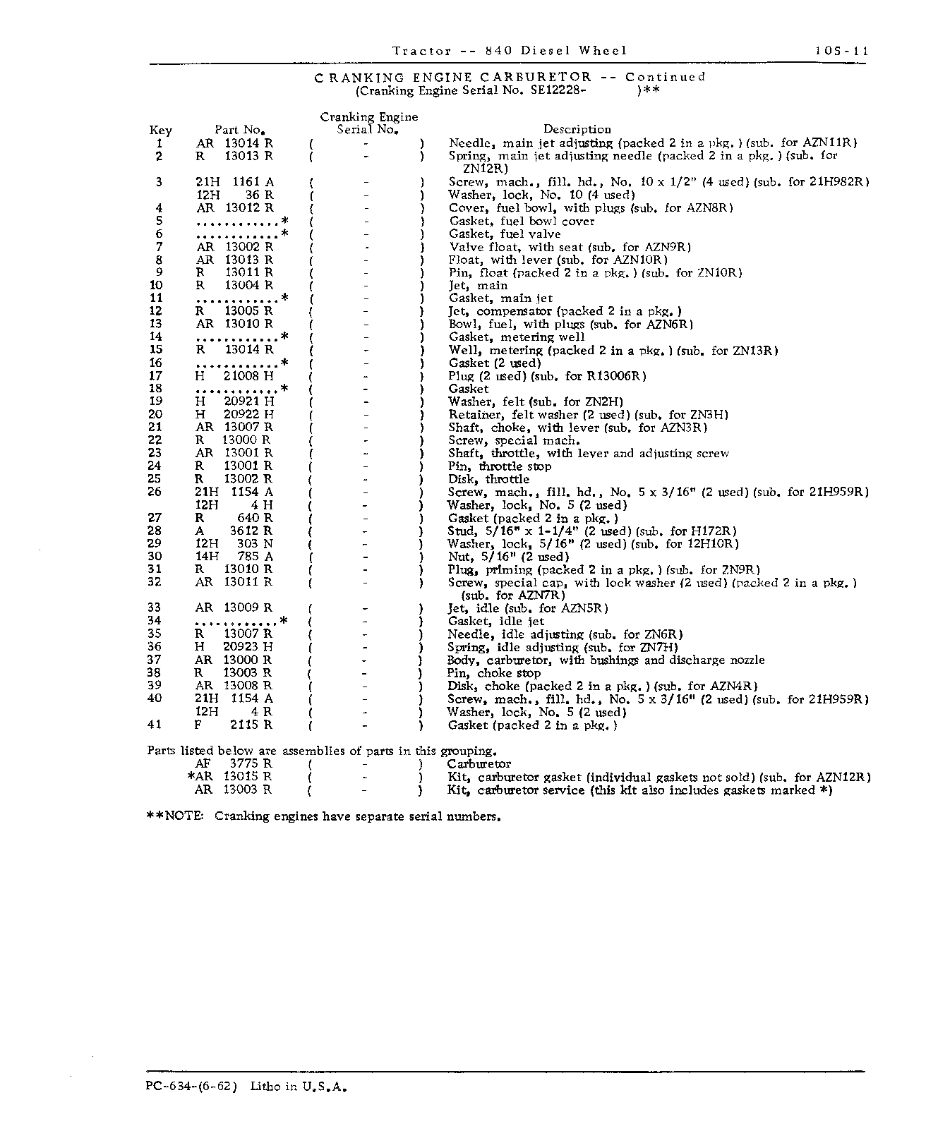 Cranking Engine (Continued)