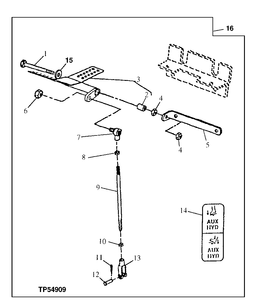 FIFTH FUNCTION PEDAL FOR TWO LEVER CONTROLS KIT (801200 - )