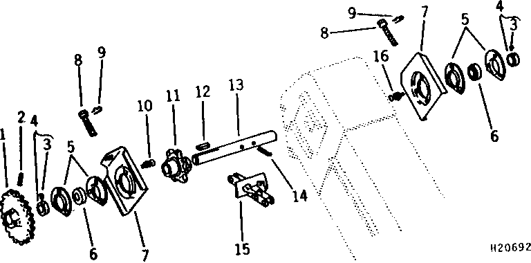 TAILINGS ELEVATOR CONVEYOR CHAIN, SPROCKETS, AND BEARINGS