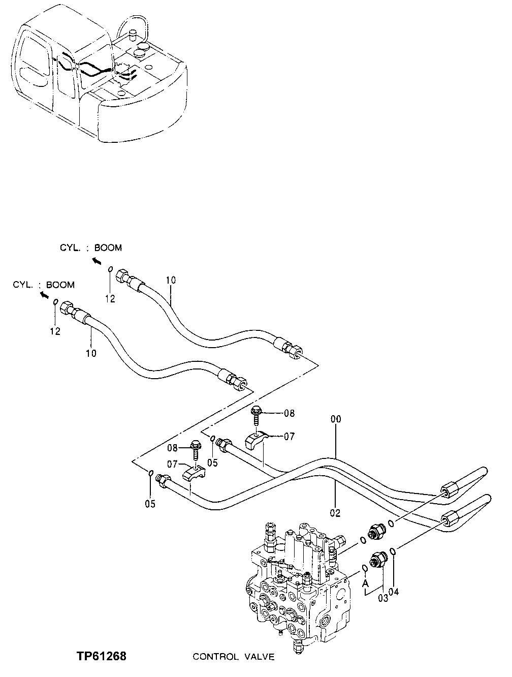 Hydraulic Lines (Control Valve To Boom Cylinder Lines)