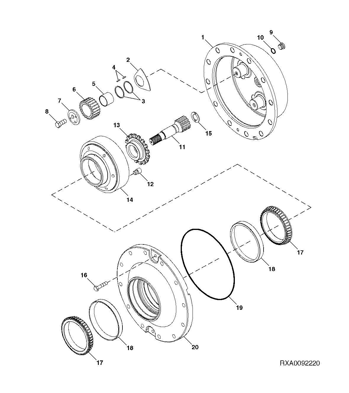 MFWD HUB CARRIER AND PLANETARY DRIVE (STANDARD)