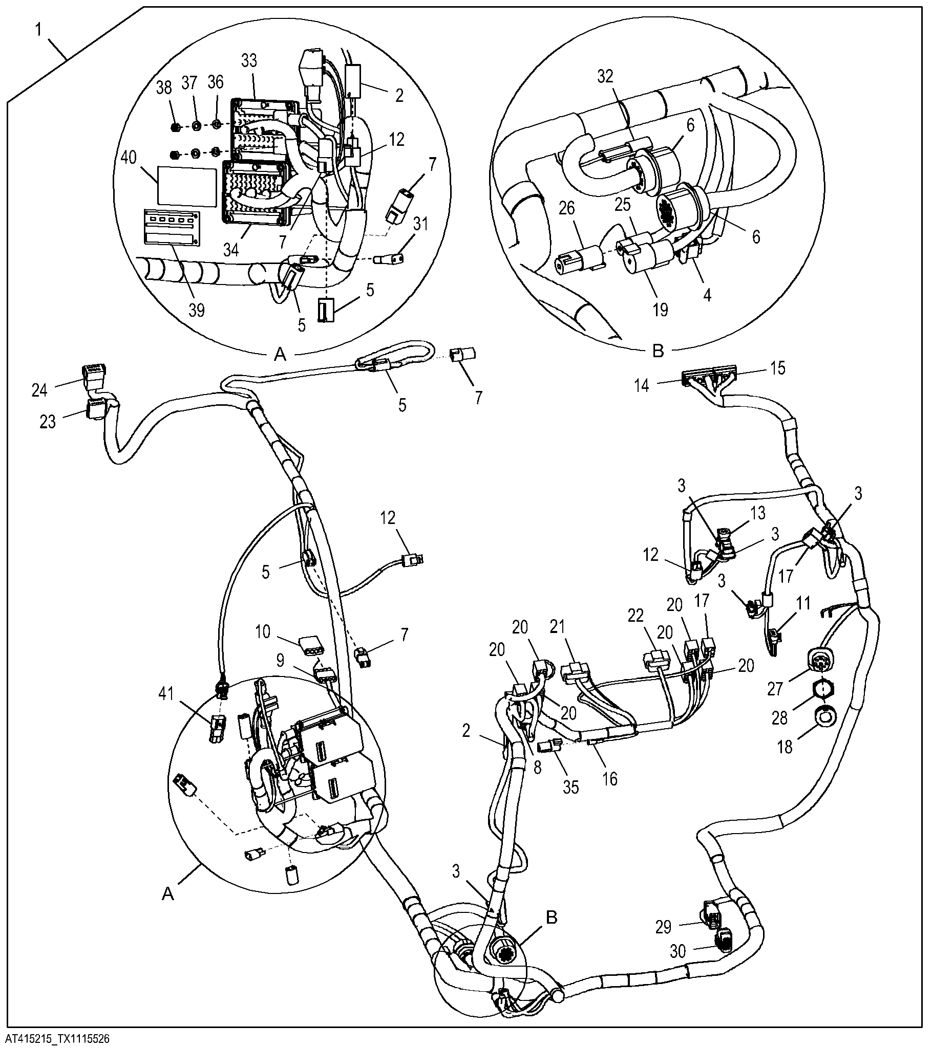 Operator's Station Wiring Harness and Connectors (210219 - )