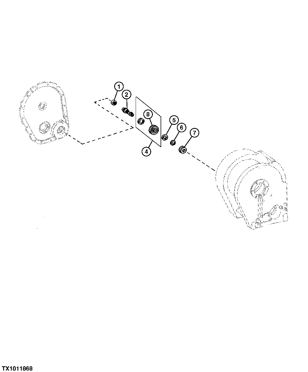 WINCH BRAKE SHAFT, GEARS, AND BEARINGS (MODEL 6000 WINCH)