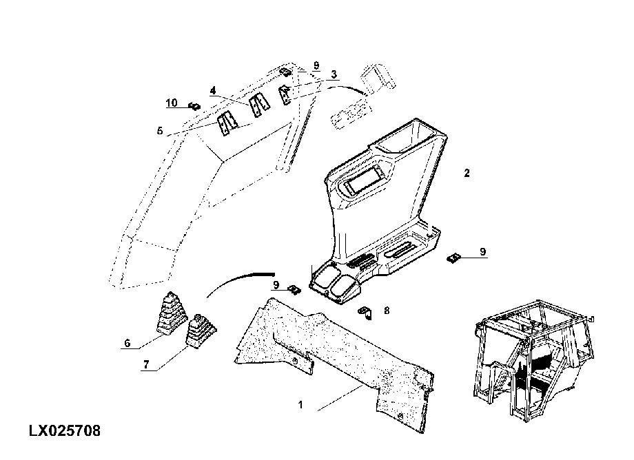 CONTROL COVERS, INTERIOR PANEL FOR ELECTRONIC HITCH SENSING (EHS)