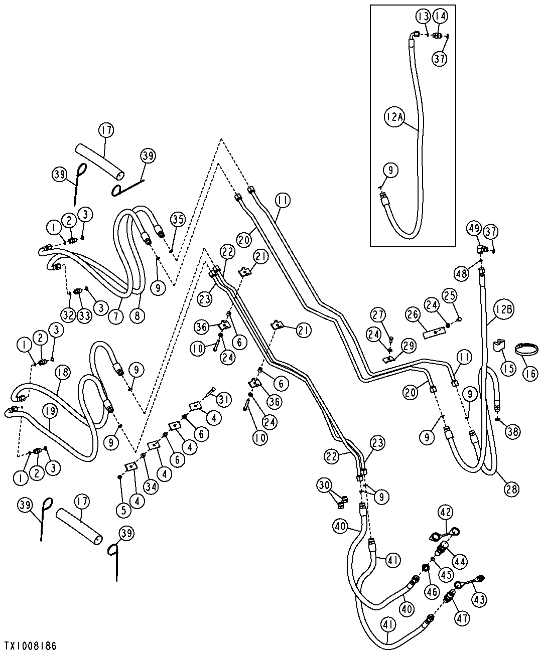 Loader Bucket Cylinder and Third Function Hydraulics (913480 - )