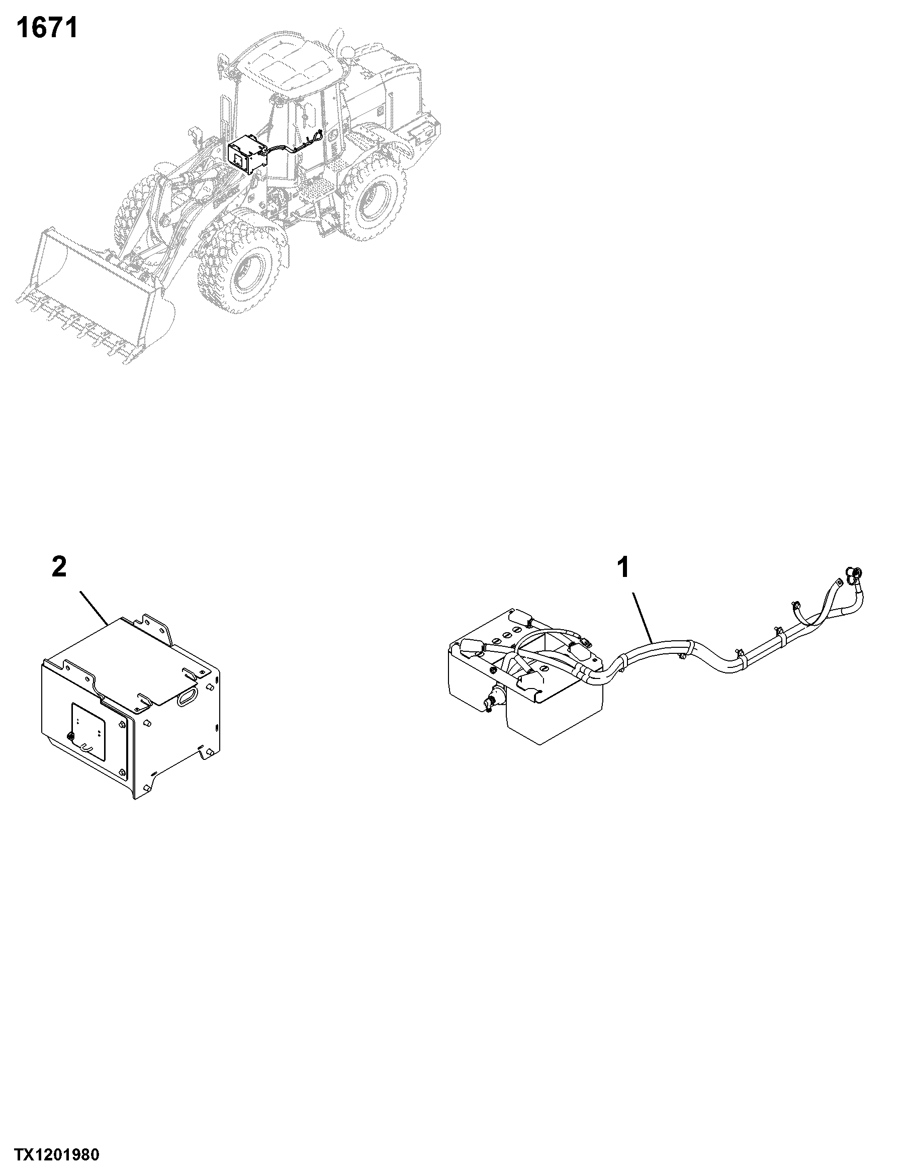 1671 Batteries, Support and Cables