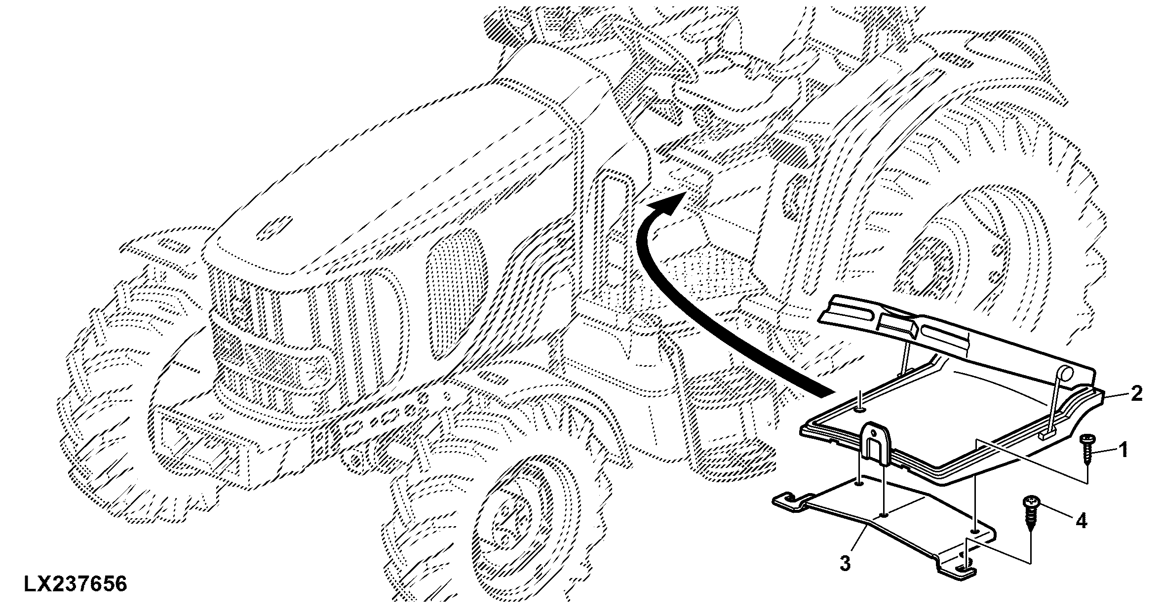 HOLDER FOR OPERATOR'S MANUAL (OPEN OPERATOR'S STATION)