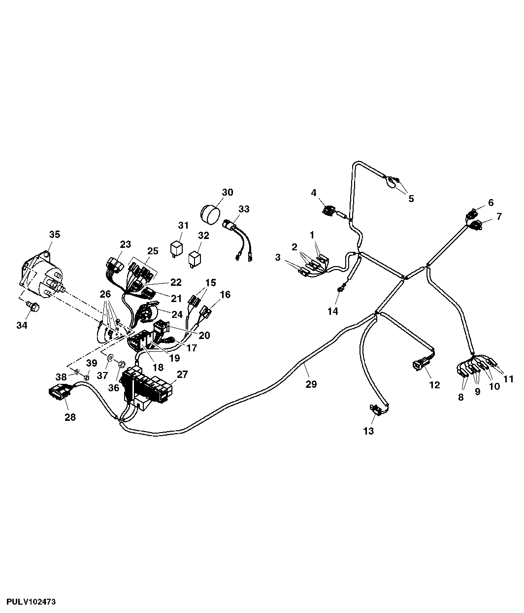 Wiring Harness (Rear) (Straddle Mount) (420001 - )