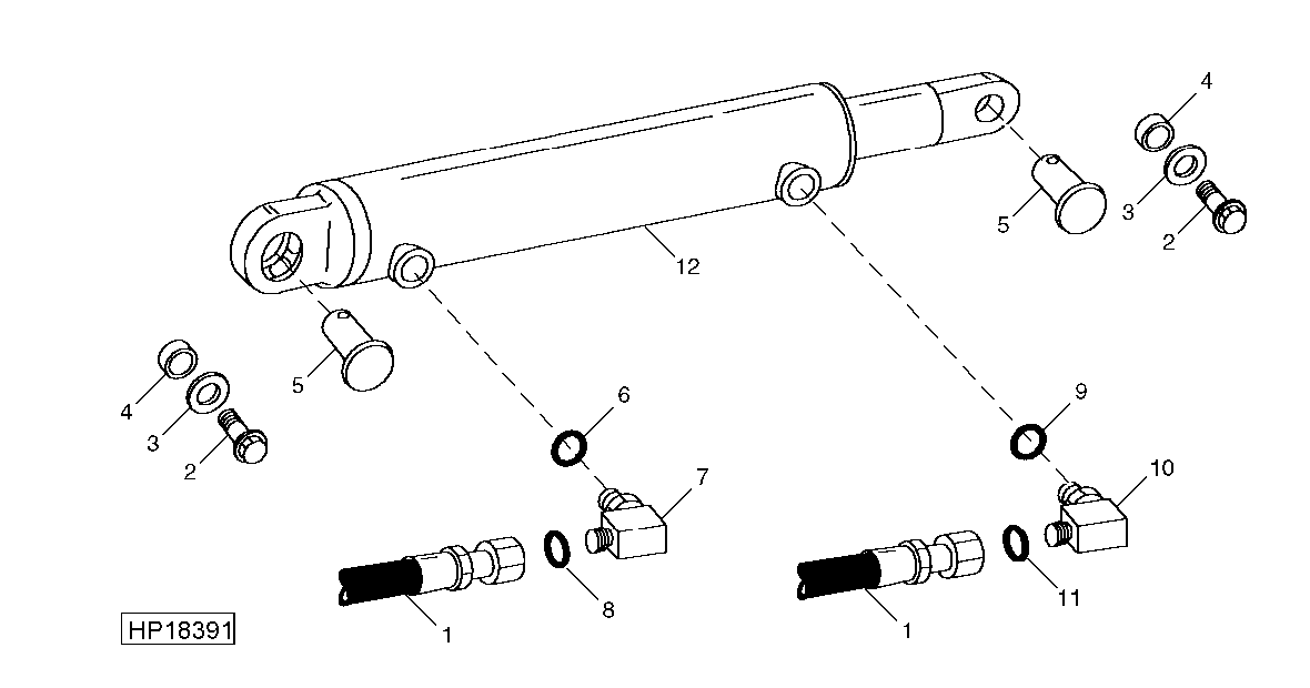 TILT CYLINDER HOSES AND FITTINGS - CONTOUR MASTER