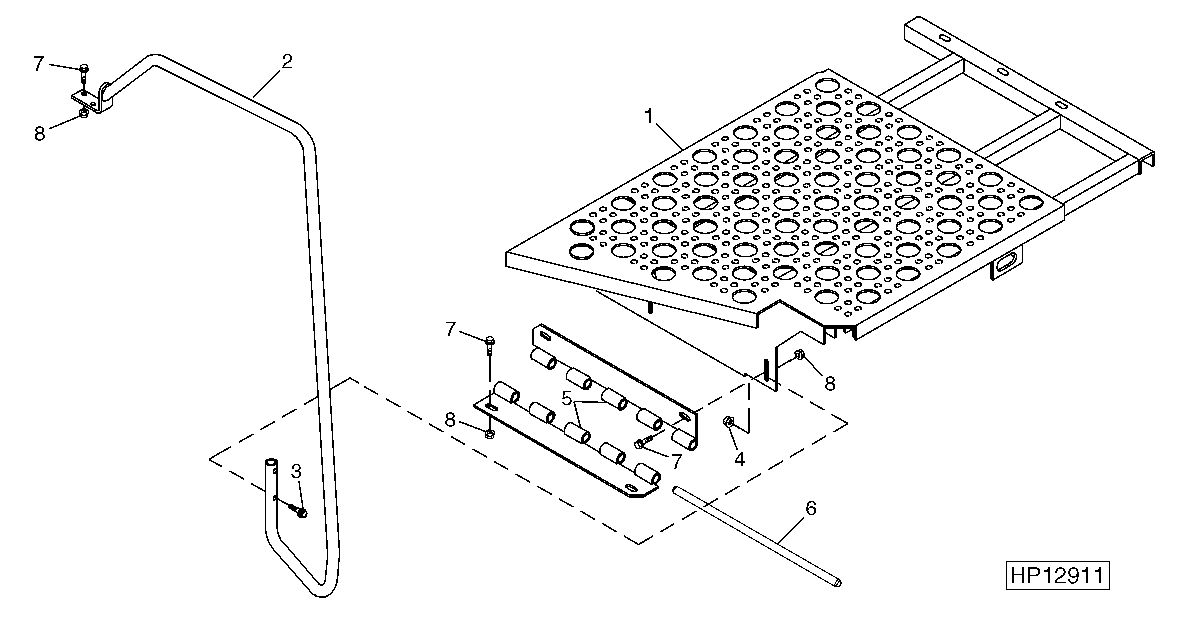 Rear Fixed Landing And Handrail ( - 720100)