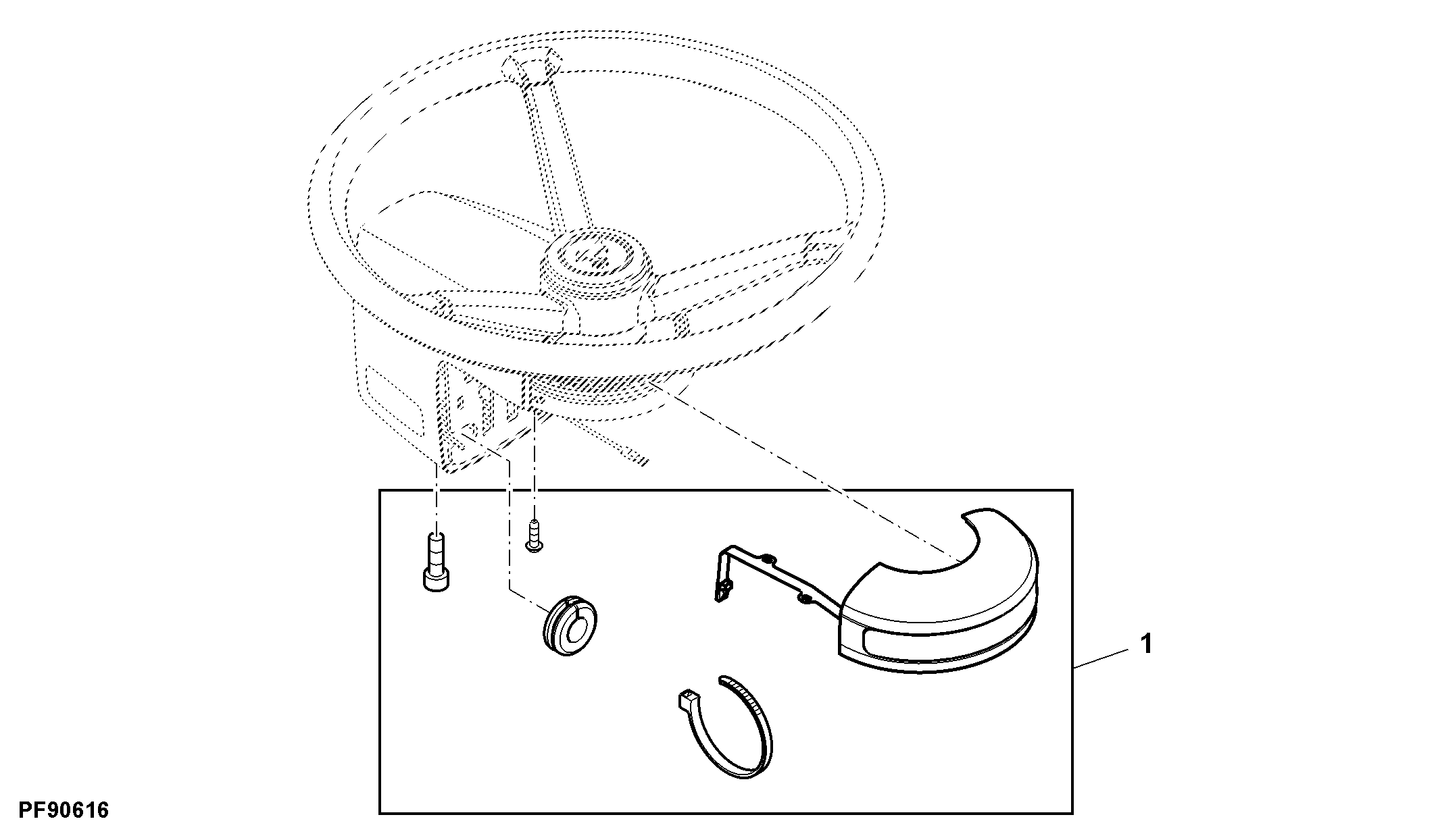Attachment, Resume Switch Kit, Steering Column, AutoTrac™ Universal 200