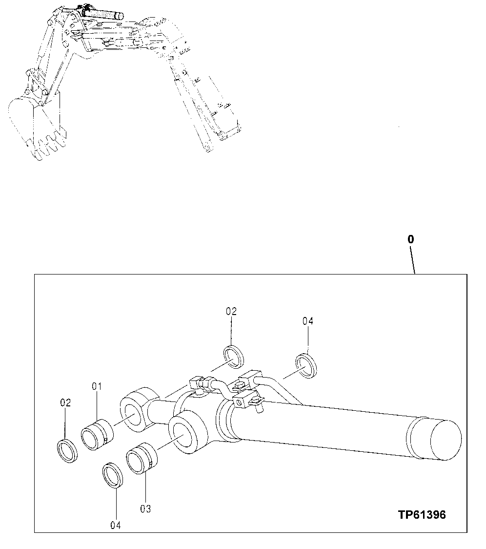 OFFSET BOOM ARM CYLINDER BUSHINGS