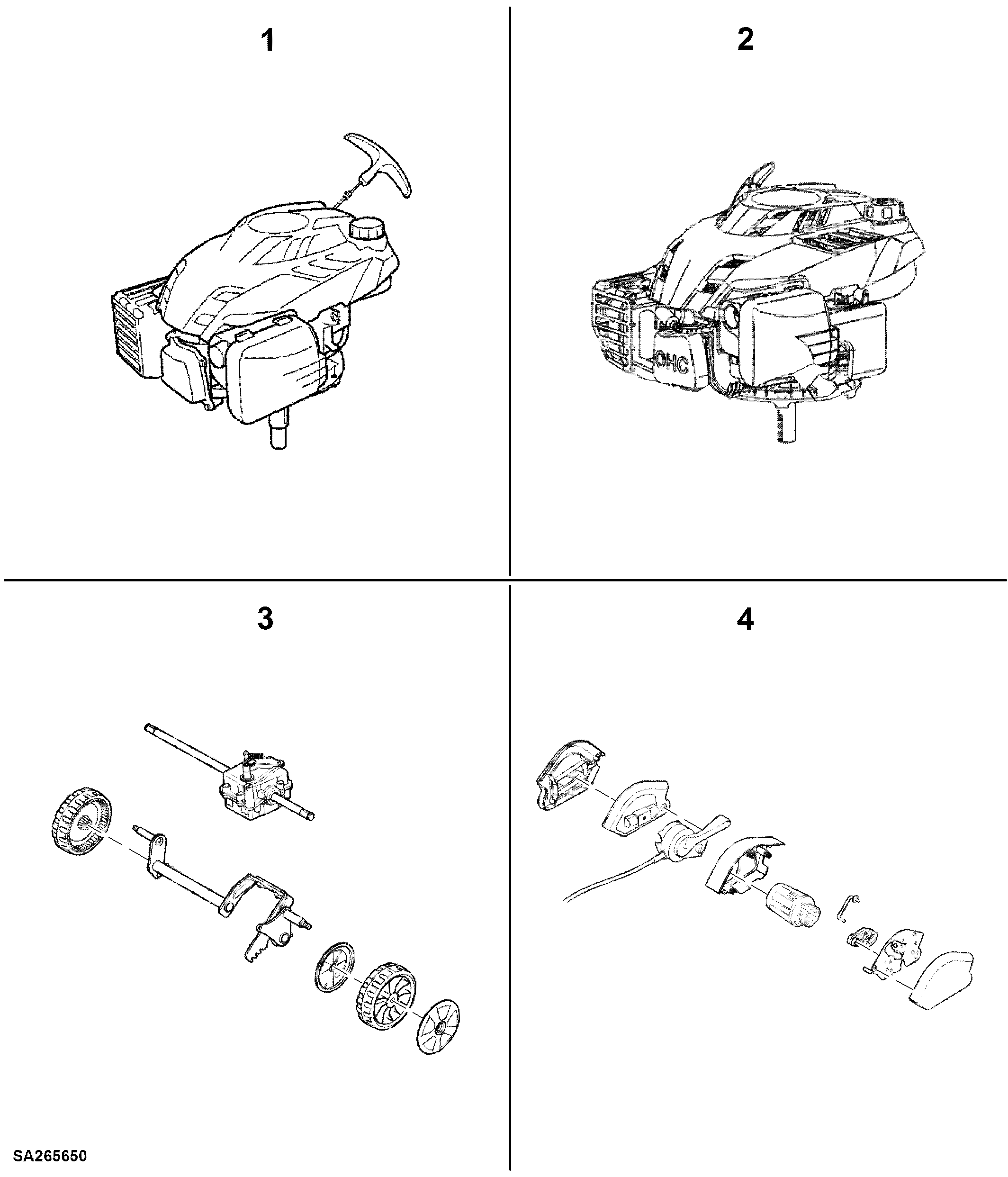 0 47 cm Walk-Behind Mower 4 Cycle Engine, R47KB (SA1588)