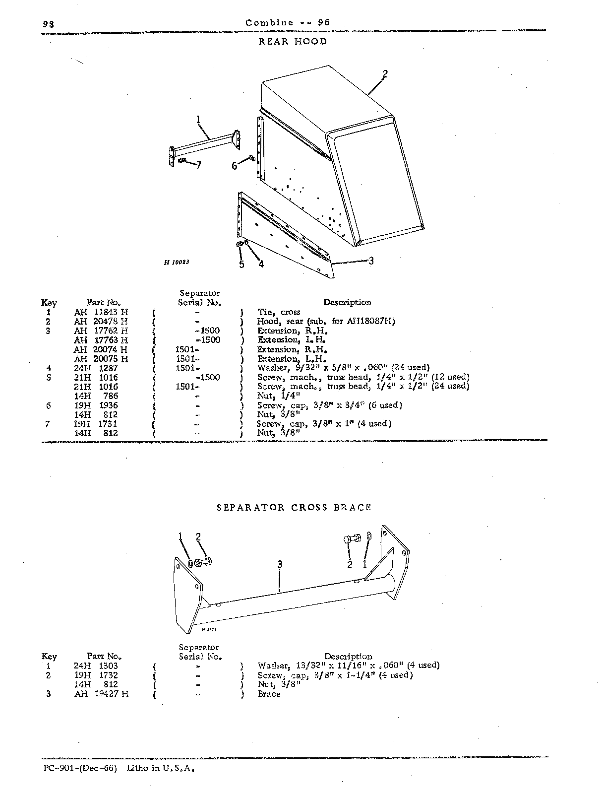 Separator Front, Top, and Side Sheets, Rear Hood and Ladder (Continued)