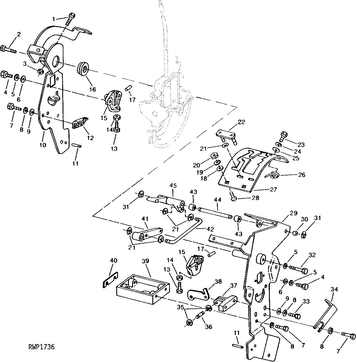 TRANSMISSION SHIFTER CONTROL LEVERS AND SUPPORTS
