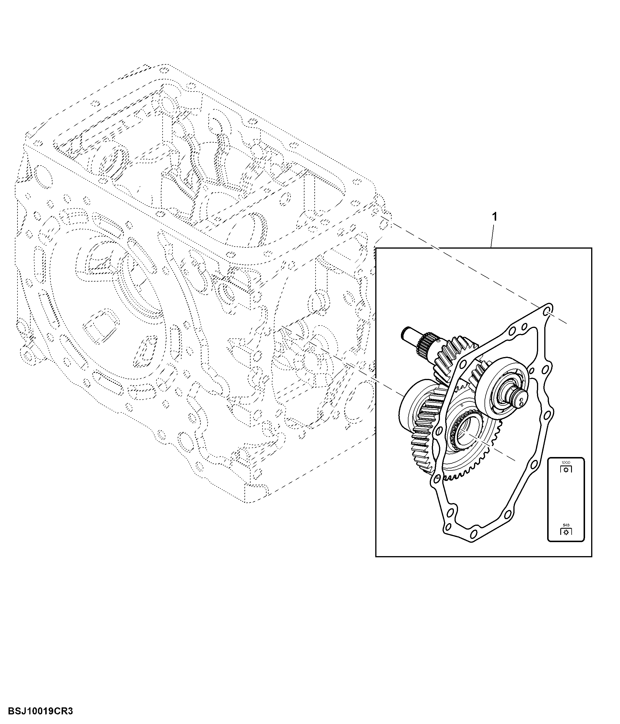 Attachment, PTO, 540 RPM