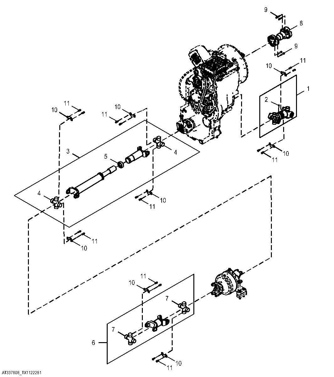 Drive Shafts (without Lock-up Torque Converter)