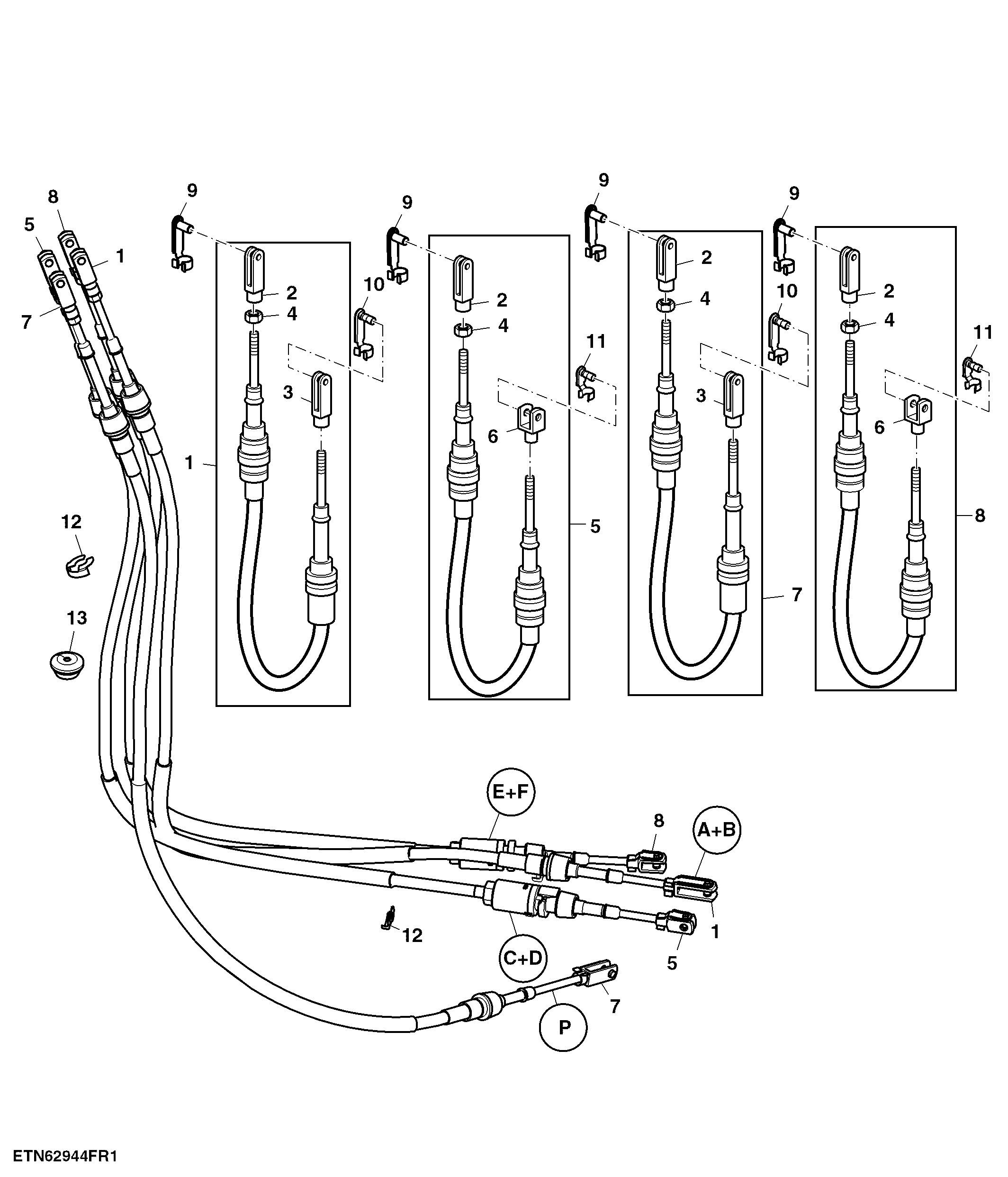Bowden Cables, 6-Range Shift / Park Lock, PowrQuad™ Plus, W/ HCS