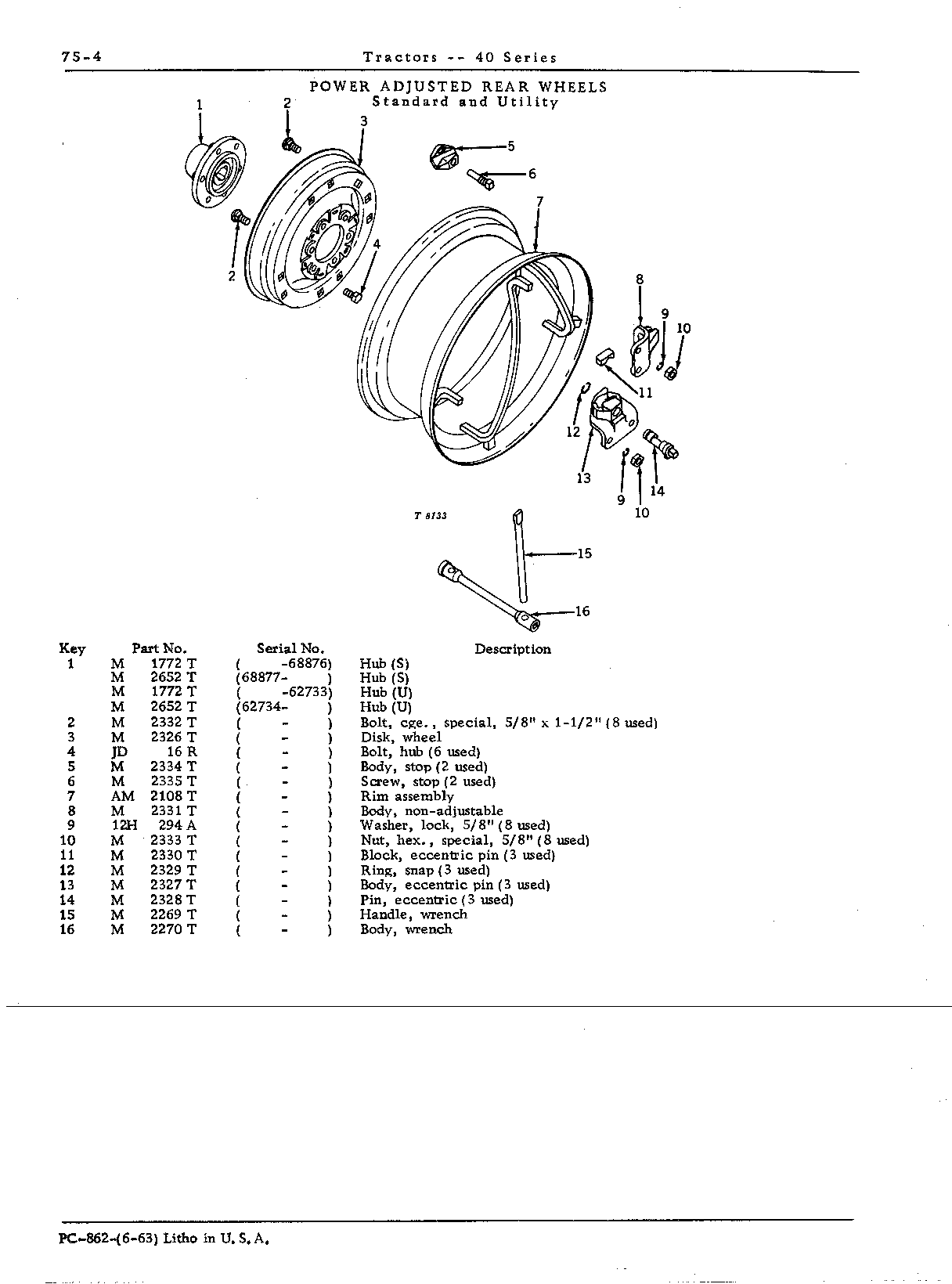 Power adjusted rear wheels (S, U)