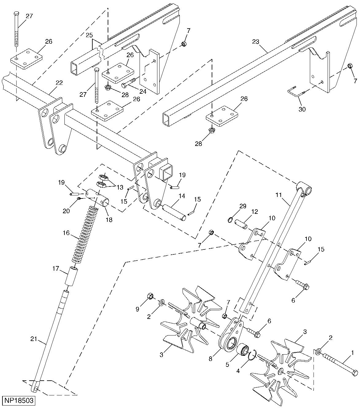 Rolling Basket Outer Wings - 16-Row (2001 - )