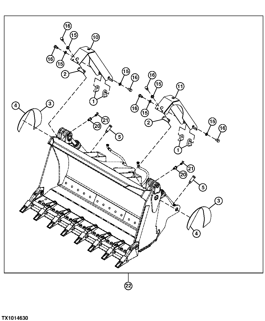 Cylinder Protection For Multi-Purpose Bucket
