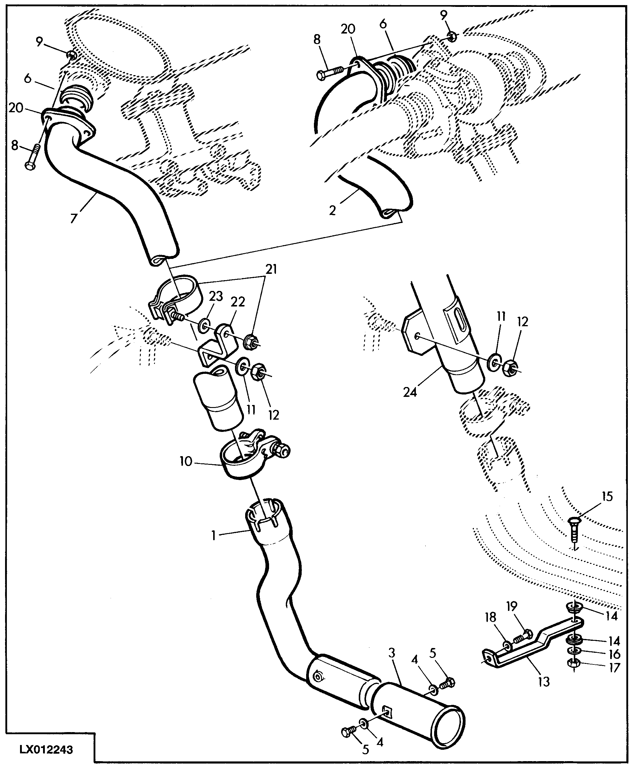 EXHAUST SYSTEM (HORIZONTAL STACK, LEFT HAND SIDE)