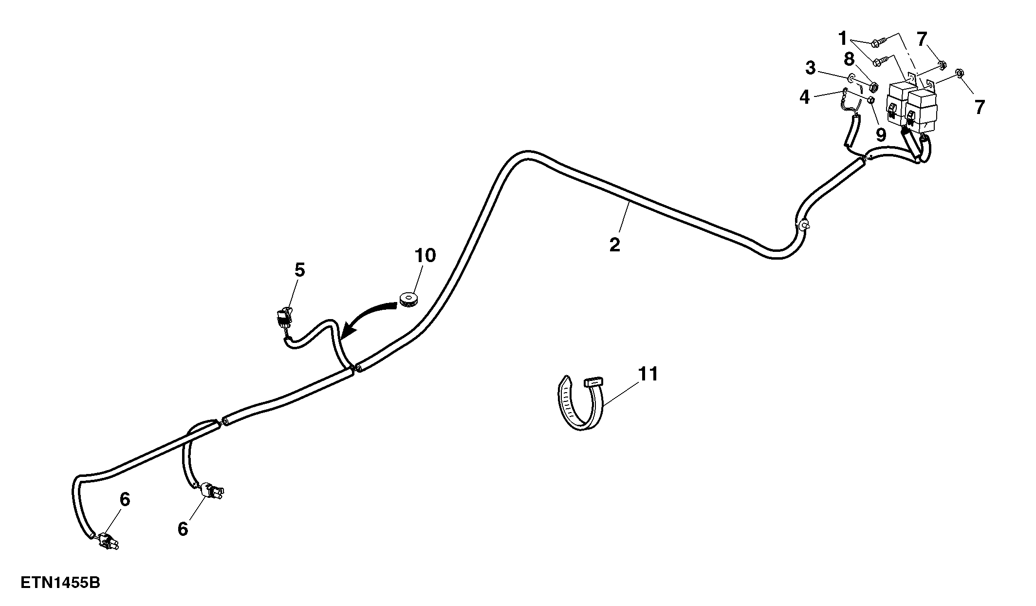 Wiring Harness, Mid Mount SCV, Open Operator Station