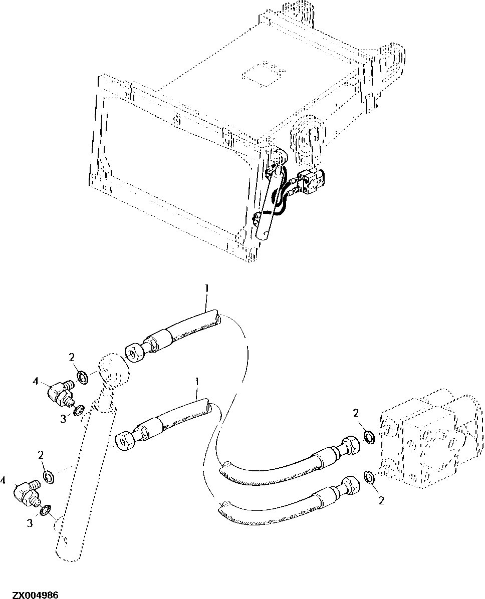 CONNECTING PARTS, LEVELING SYSTEM SLAVE CYLINDER