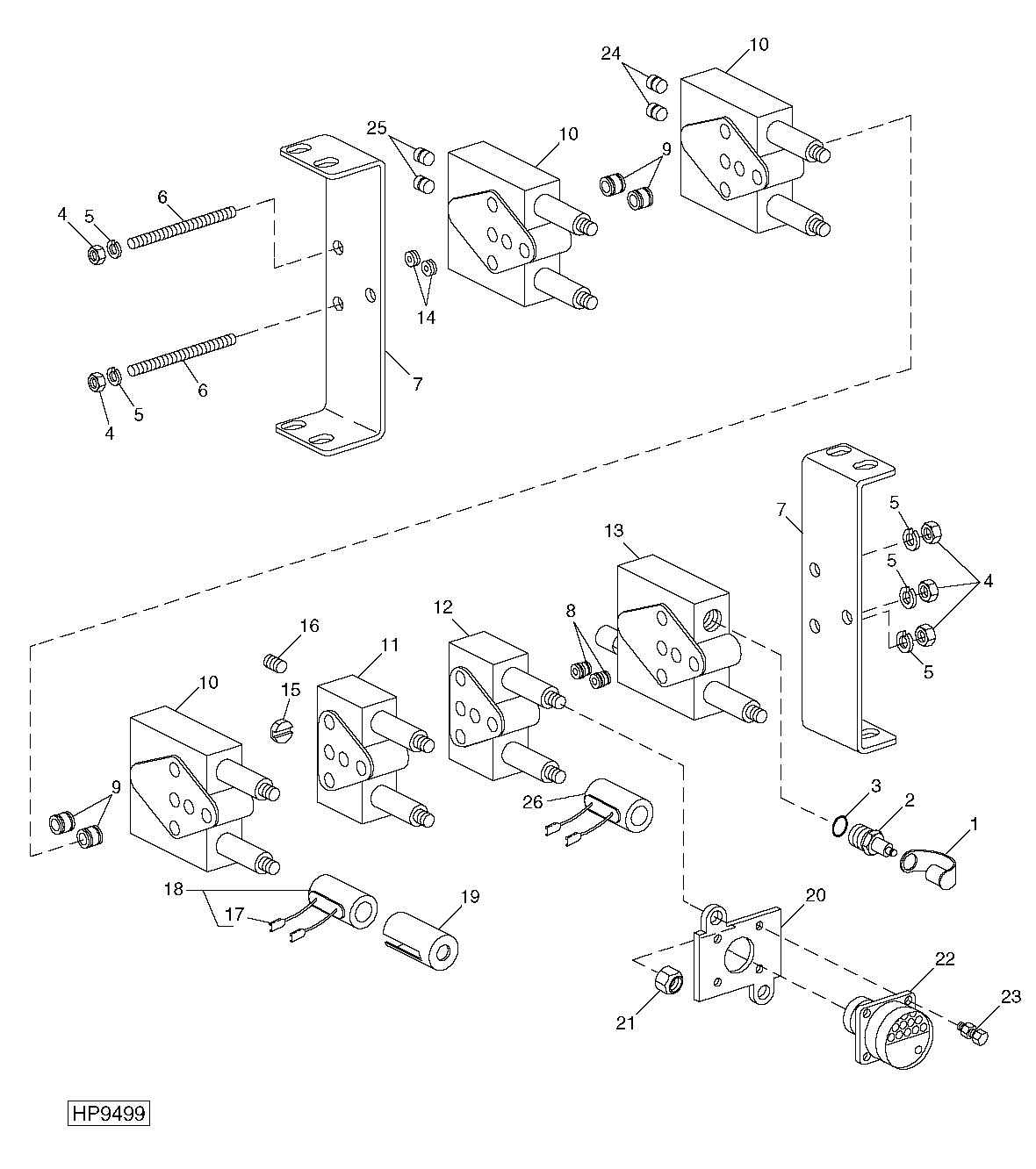 Six Stack Solenoid Control Valve Module Assembly And Mountings ( - 690100)