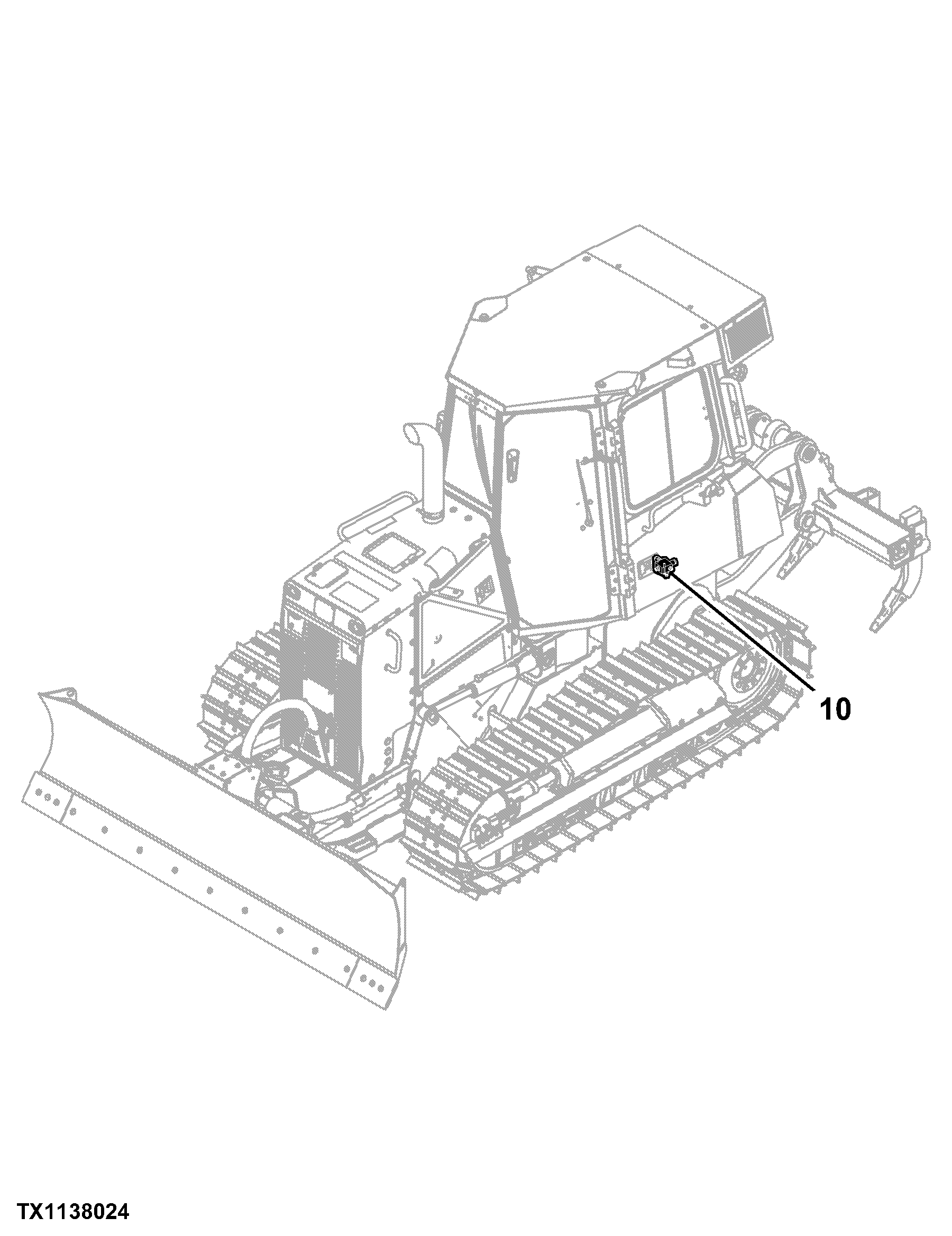 650K Crawler Dozer (PIN: 1T0650KX_ _E216396 - 275533) Engine 4045HT070