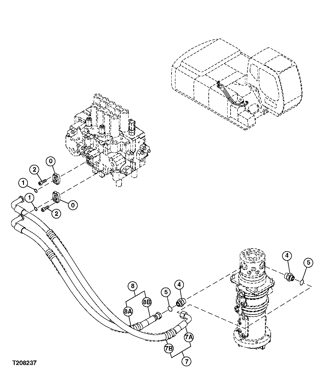 HYDRAULIC LINES (CONTROL VALVE TO ROTARY MANIFOLD)