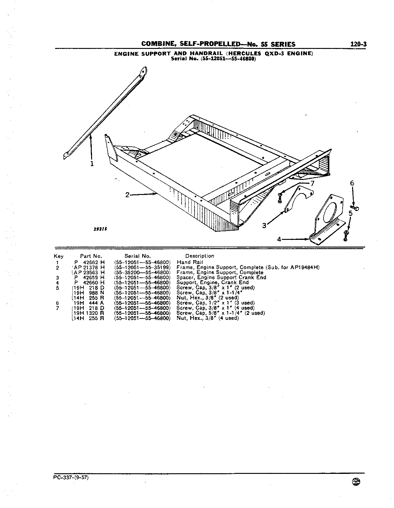 Engine Support and Hand Rail (Continued)
