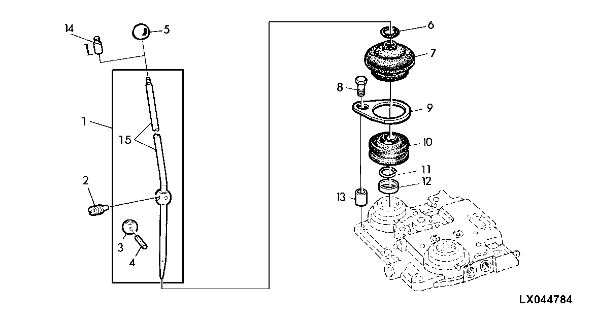 GEAR SHIFT LEVER(COLLAR SHIFT TRANSMISSION)WITH MC1 CAB