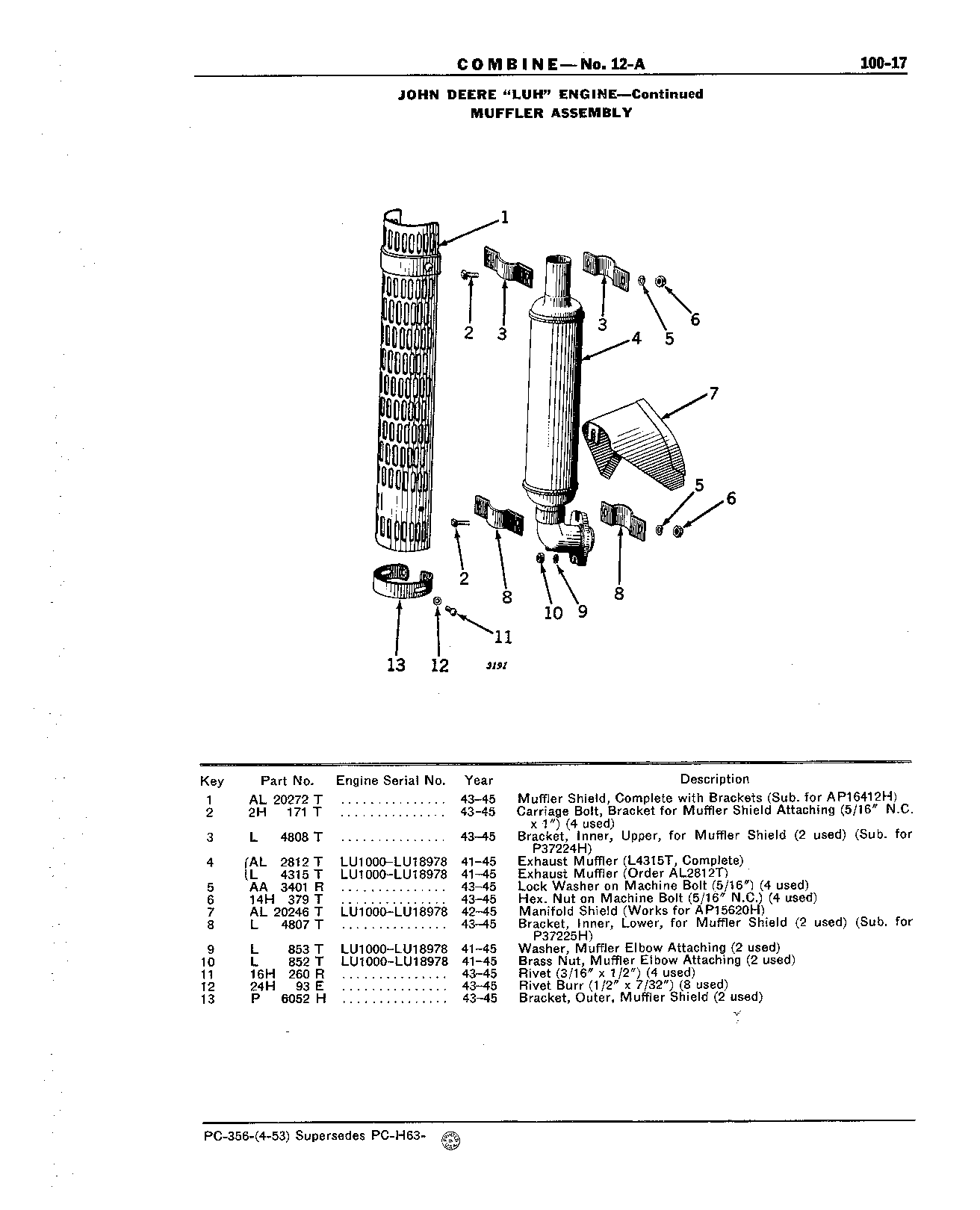 Section 100-John Deere "LUH" Engine (Continued)