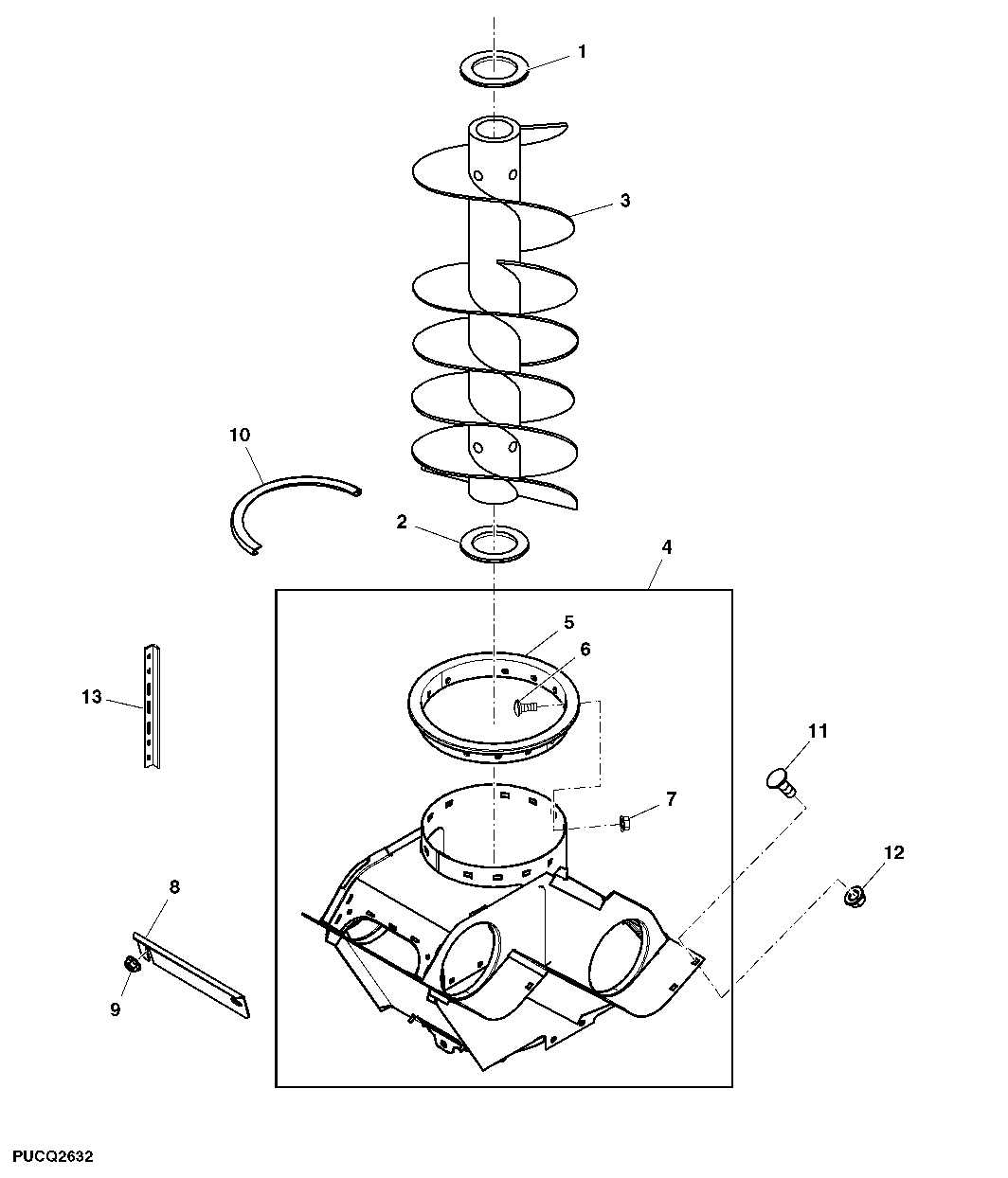 Vertical Unloading Auger and Charge Housing