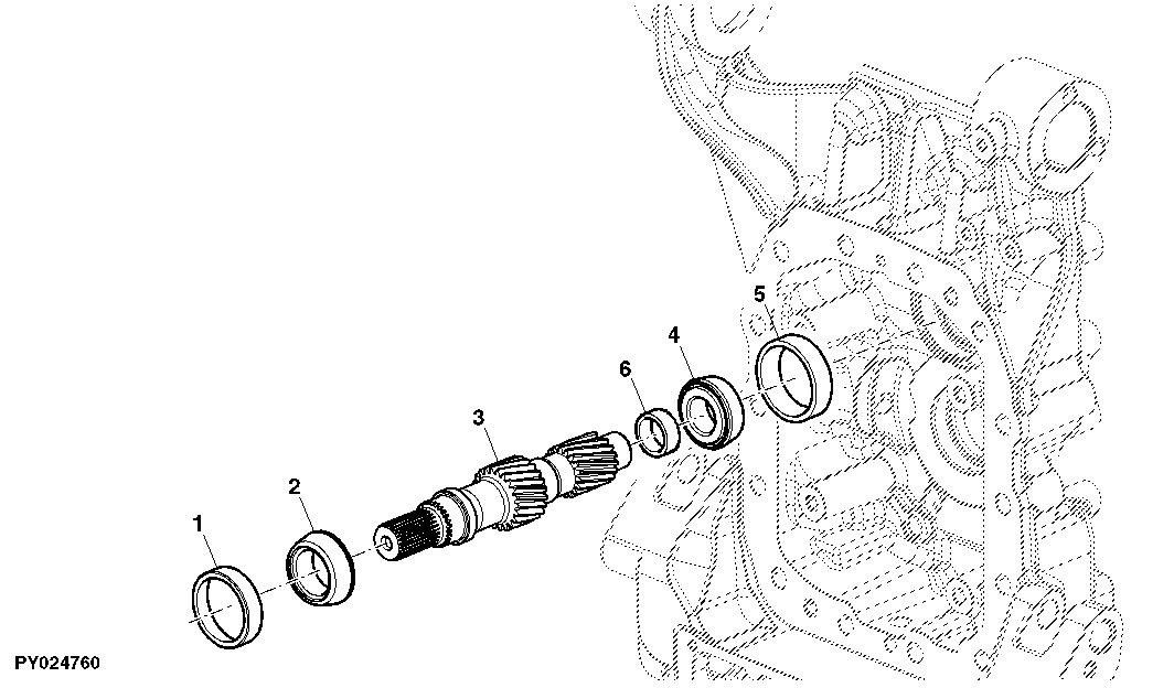 COUNTERSHAFT, REAR PTO (GROUND SPEED)