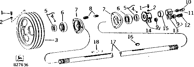 LOWER SHAFT AND SHEAVE FOR PADDLE FEEDER HOUSE - SIDEHILL (PADDLE TYPE)